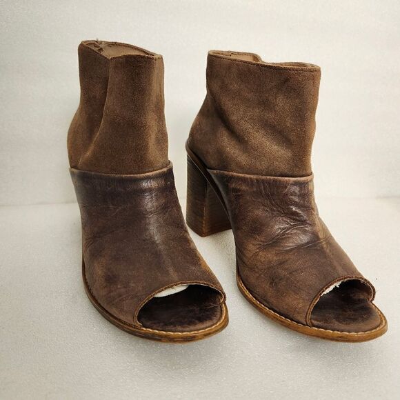 MTNG ORIGINAL Made in Spain Madino Testa Ankle Open Toe Boot Bootie sz 37 - Picture 2 of 8